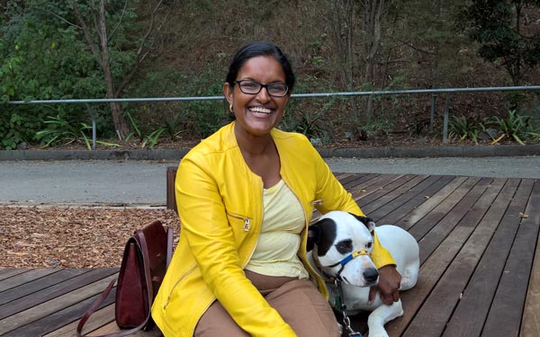 Shermalie and her dogs Shermalie and her dogs